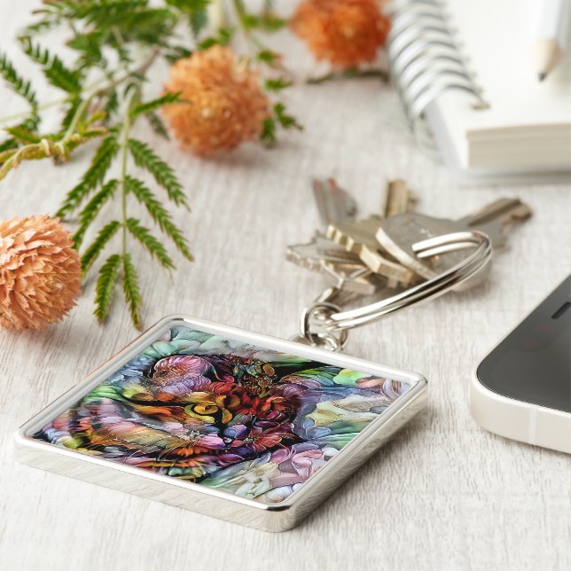 Nari and the Flowers Keychain (Side)