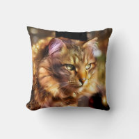 Nari and the Golden Sun Throw Pillow