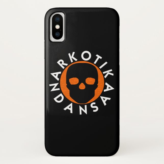 NARKOTIKA LIV Orange case iPhone X  black N3 (Back)