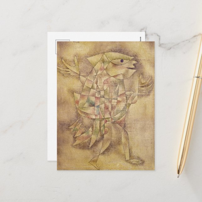 Narr in Trance by Paul Klee Holiday Postcard (Front/Back In Situ)