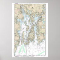 Narragansett Bay Nautical Chart 13221