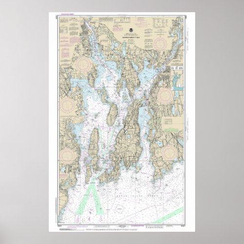 Narragansett Bay Nautical Chart 13221