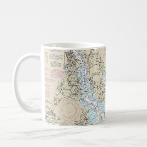 Narragansett Bay Nautical Chart 13221 Coffee Mug