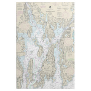 Narragansett Bay Nautical Chart 13221 Gallery Wrap