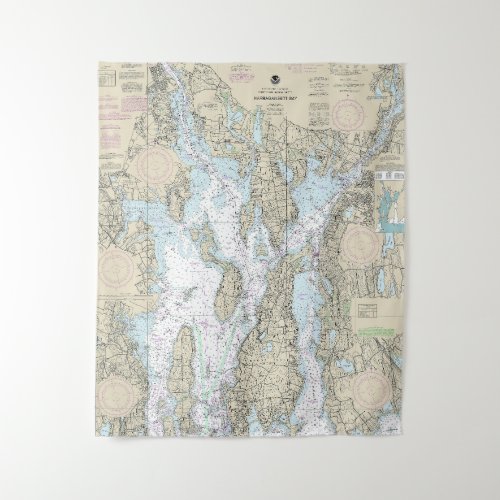 Narragansett Bay Nautical Chart 13221 Tapestry