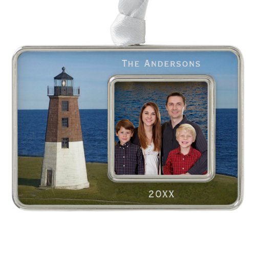 Narragansett Point Judith Lighthouse Christmas Ornament