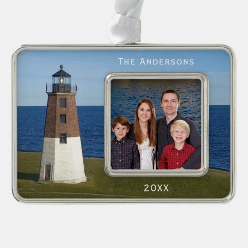 Narragansett Point Judith Lighthouse Christmas Ornament