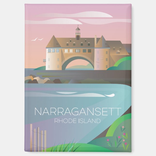 Narragansett, Rhode Island Refrigerator Magnet (Front)