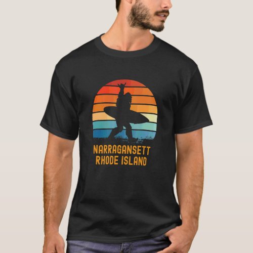Narragansett  Rhode Island Sasquatch Souvenir T_Shirt