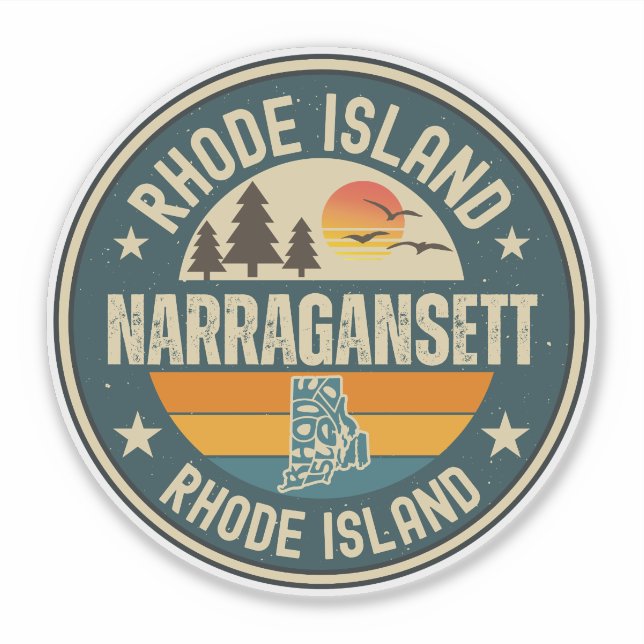 Narragansett, Rhode Island Sticker (Front)