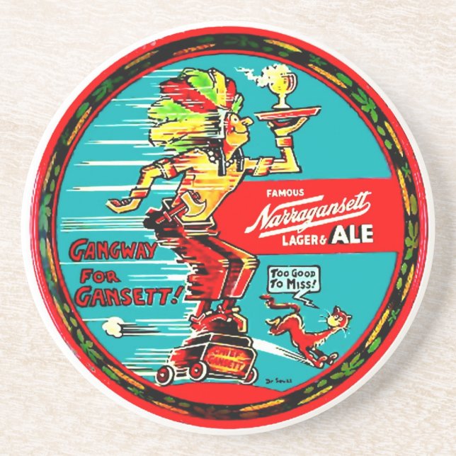 NARRAGANSETT VINTAGE "BEER TRAY"COASTER DRINK COASTER (Front)
