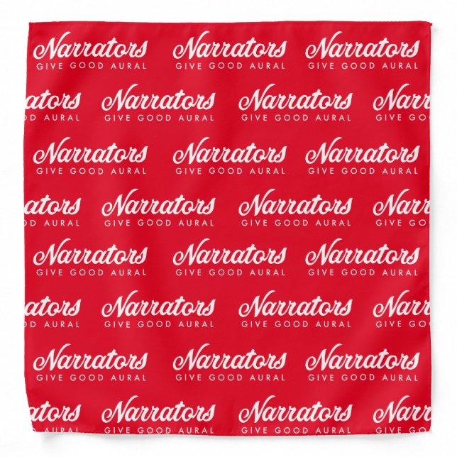 Narrators Give Good Aural bandana (Front)
