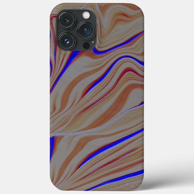 Narrow blue ripples between layers of cement burnt Case-Mate iPhone case (Back)