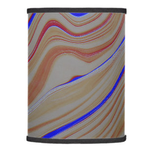 Narrow blue ripples between layers of cement burnt lamp shade