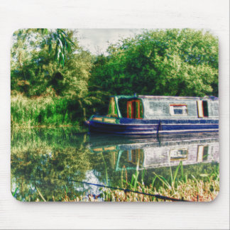Narrow boat on the River Nene mousemat Mouse Pad