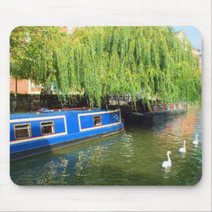 Narrow boats in Lincoln Mouse Pad