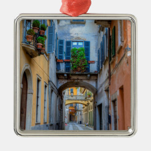 Narrow city street, Italy Metal Ornament