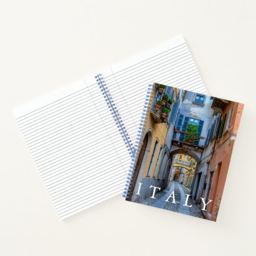 Narrow city street Italy Notebook