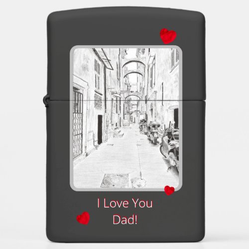narrow Italian street _ fathers day Zippo Lighter