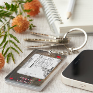 narrow italian street - father's day keychain