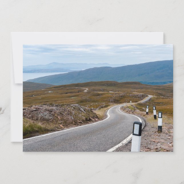 Narrow single-track road Western Highlands Invitation (Front)