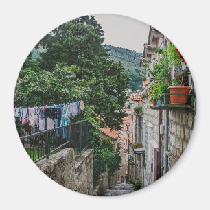 Narrow stone street in Dubrovnik Magnet