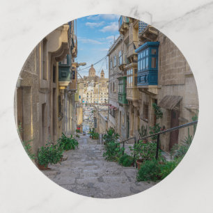 Narrow stone street in Malta Trinket Tray