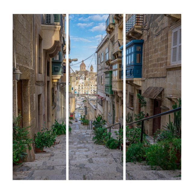 Narrow stone street in Malta Triptych (Front)