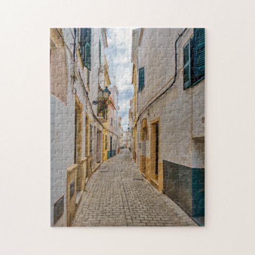 Narrow street in Ciutadella _ Menorca Spain Jigsaw Puzzle