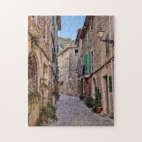Narrow street in Valldemossa village _ Mallorca Jigsaw Puzzle