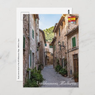 Narrow street in Valldemossa village - Mallorca Postcard