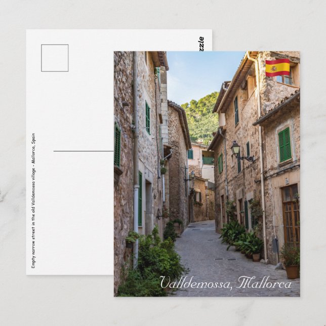 Narrow street in Valldemossa village - Mallorca Postcard (Front/Back)