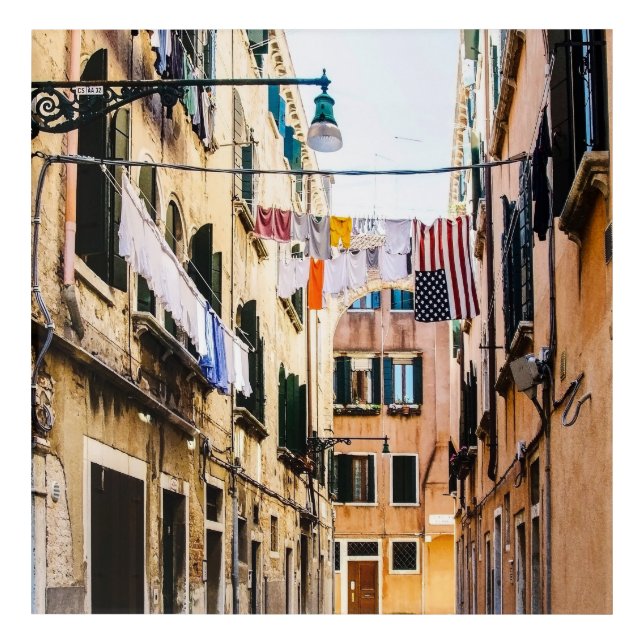Narrow street in Venice Acrylic Print (Front)