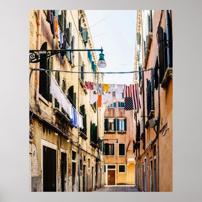 Narrow street in Venice Poster (Front)