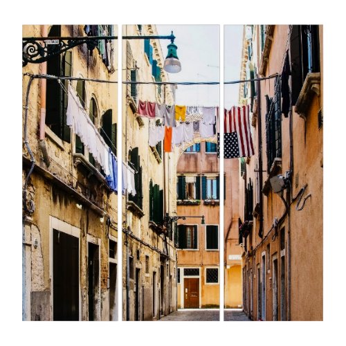 Narrow street in Venice Triptych