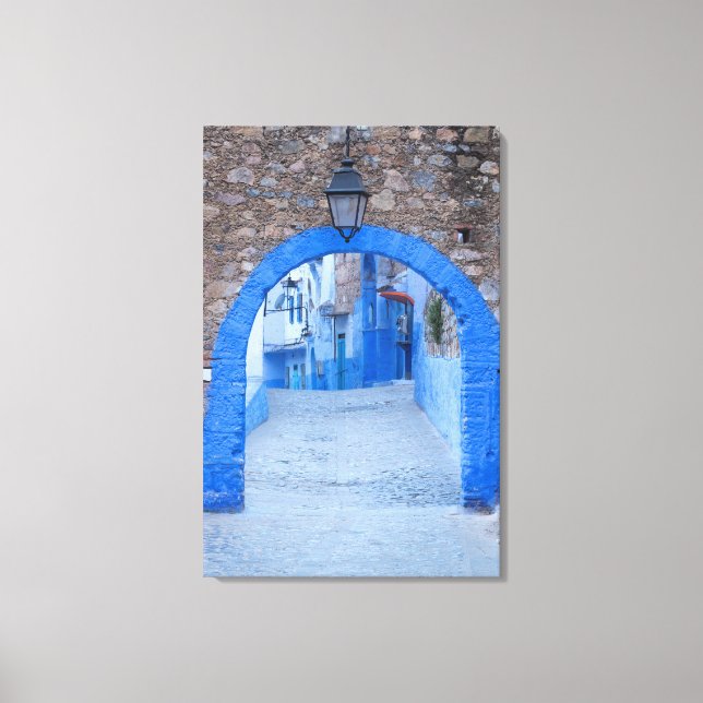 Narrow Street Of Chefchaouen Canvas Print (Front)