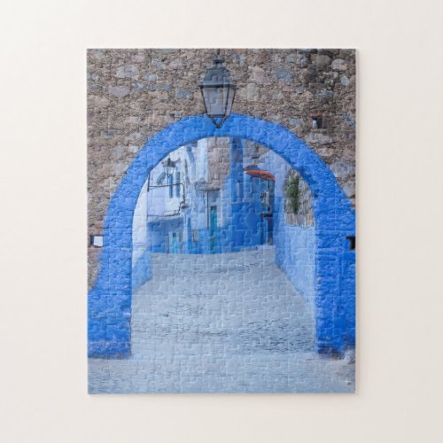 Narrow Street Of Chefchaouen Jigsaw Puzzle