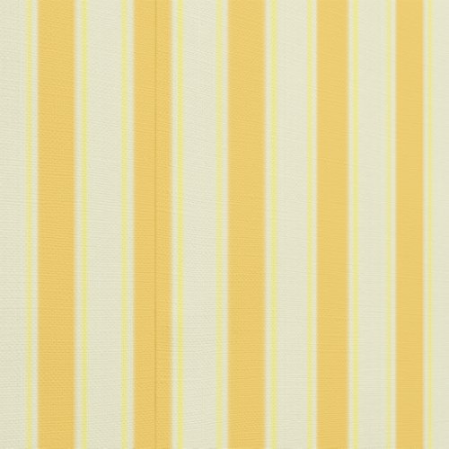 Narrow stripes lemon yellow and ivory ticking wallpaper 