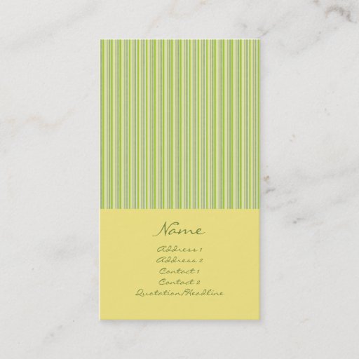Customizable Narrow Stripes No. 0003 Business Card