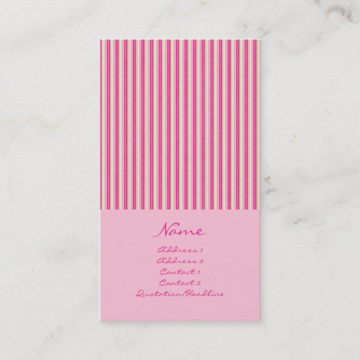 Customizable Narrow Stripes No. 0004 Business Card Templates