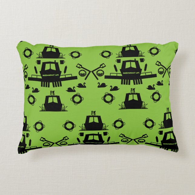Narrowboat -  Accessories - Canal Boat Gifts Doorm Accent Pillow (Front)