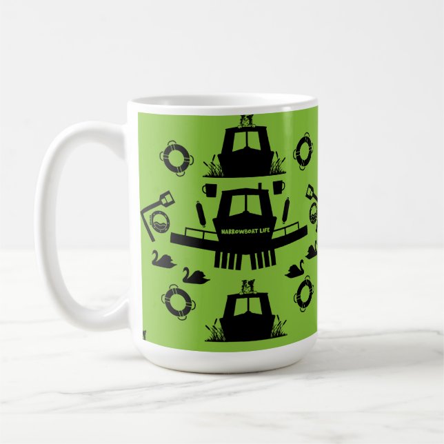 Narrowboat -  Accessories - Canal Boat Gifts Doorm Coffee Mug (Left)