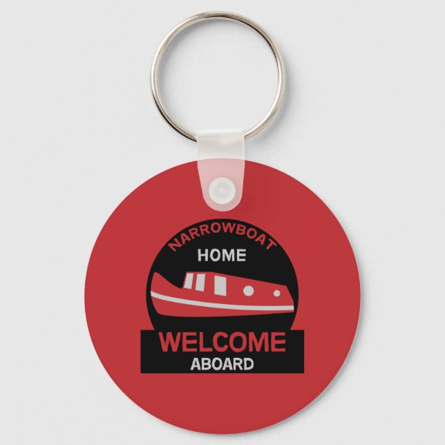 Narrowboat -  Accessories - Canal Boat Gifts Keychain (Front)