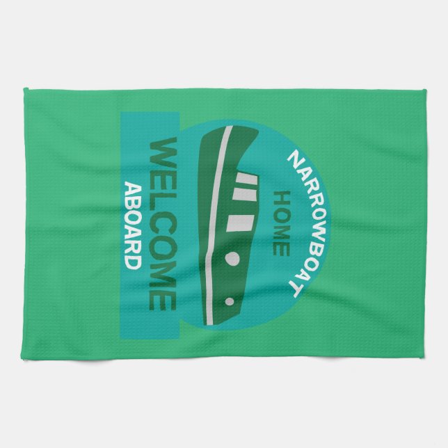 Narrowboat -  Accessories - Canal Boat Gifts Kitchen Towel (Horizontal)