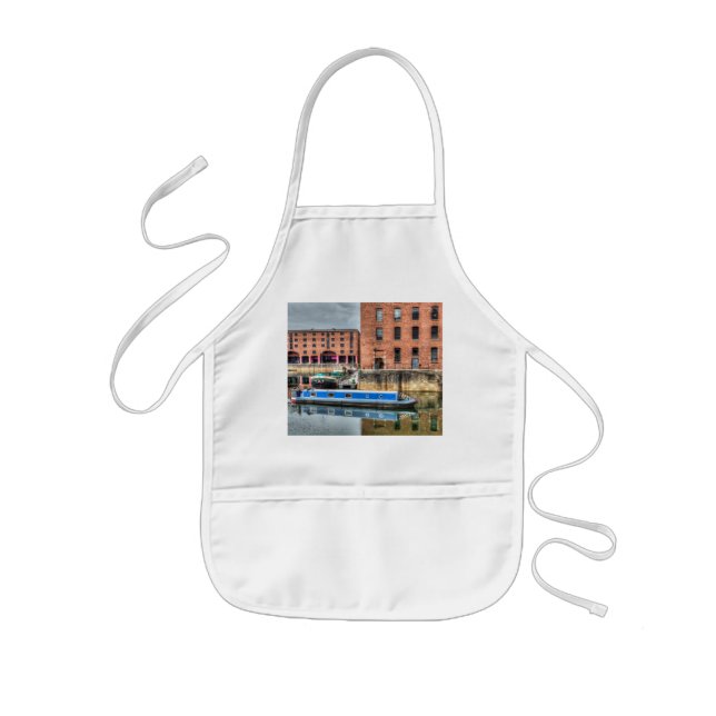 Narrowboat Albert Dock Liverpool Kids' Apron (Front)