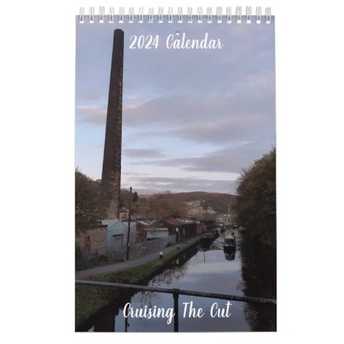 Narrowboat and canal themed 2024 calendar