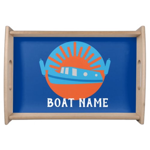 Narrowboat Canal Boat Living Doormat Keychain Serving Tray
