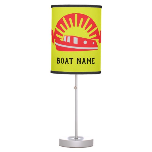 Narrowboat Canal Boat Living Doormat Keychain Table Lamp