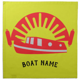 Narrowboat Canal Boat Living Doormat Keychain Wood Cloth Napkin