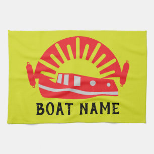 Narrowboat Canal Boat Living Doormat Kitchen Towel